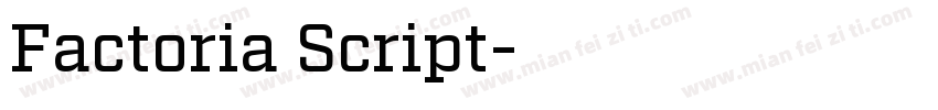Factoria Script字体转换